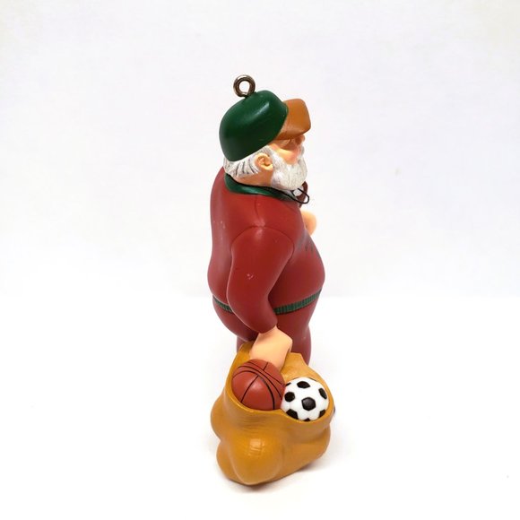 2001 Hallmark Christmas Ornament All Sport Santa Baseball Football Basketball - Picture 2 of 5